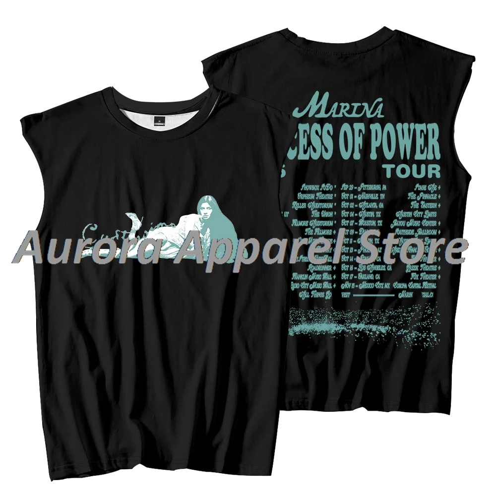 

Футболки без рукавов Marina Princess Of Power Tour Merch, женские и мужские модные майки, футболки