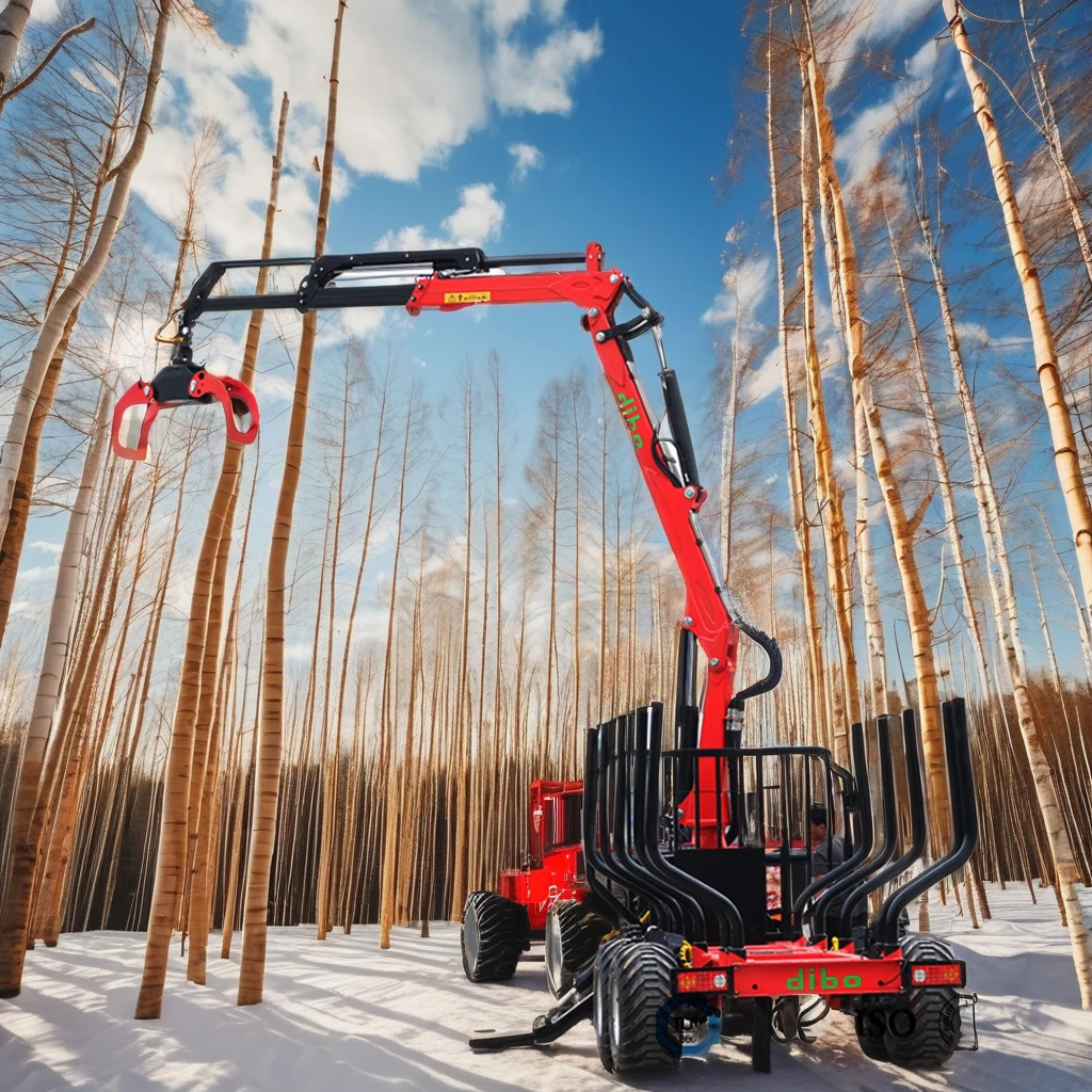 Customized Agriculture Equipment Forest Machine ATV Log Timber Electric Engine Kinetic Load Capacity Trailer Timber Lifting Forc