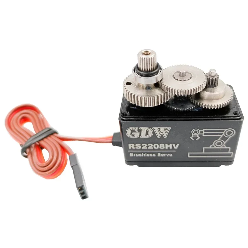 GDW RS2208 25KG แรงบิดโลหะเหล็กเกียร์หุ่นยนต์รีโมทคอนโทรลรถ Brushless มาตรฐานดิจิตอลพวงมาลัยเกียร์