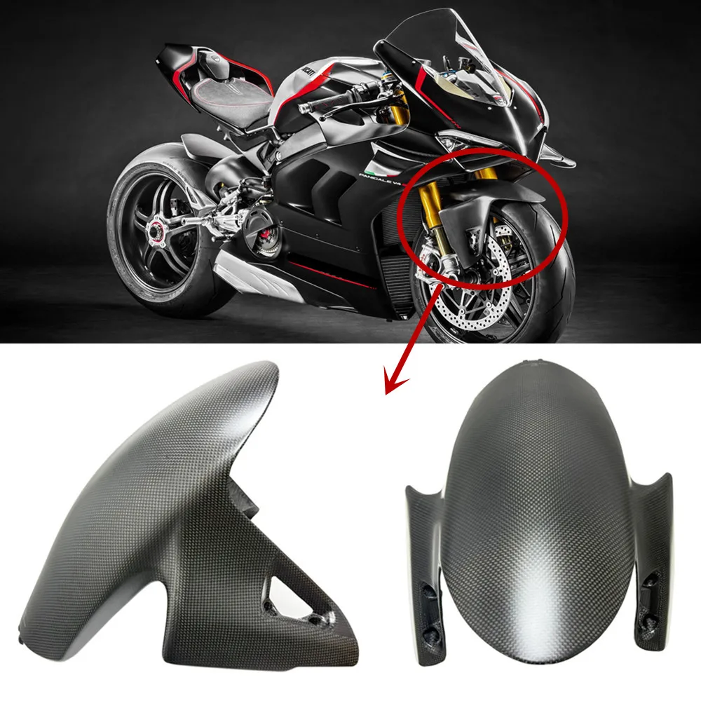 For DUCATI Panigale V4 V4S V4R 2018-2023 Street Fighter V4 V4S V2 2022-2023 Motorcycle Accessories Carbon Fiber Front Fender