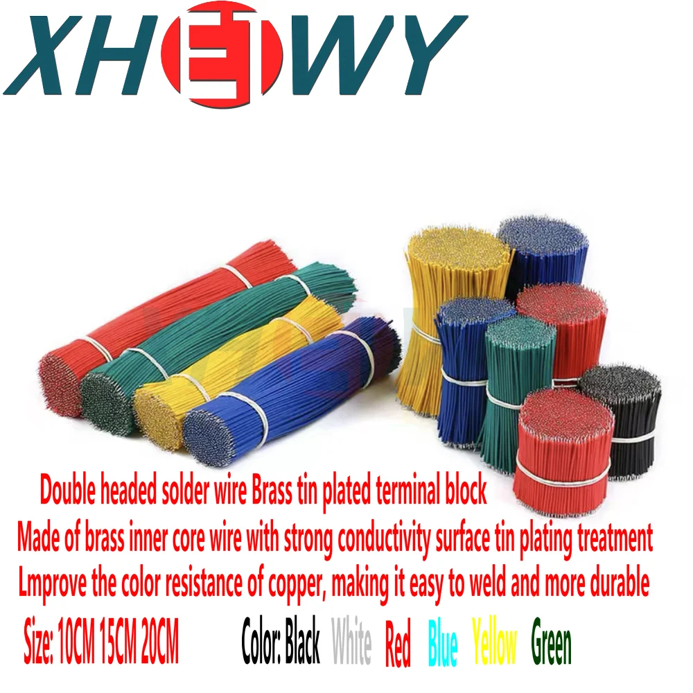 

100PCS Double headed tin plated multi stranded wire tin plated connection wire and circuit board short circuit soldering wire