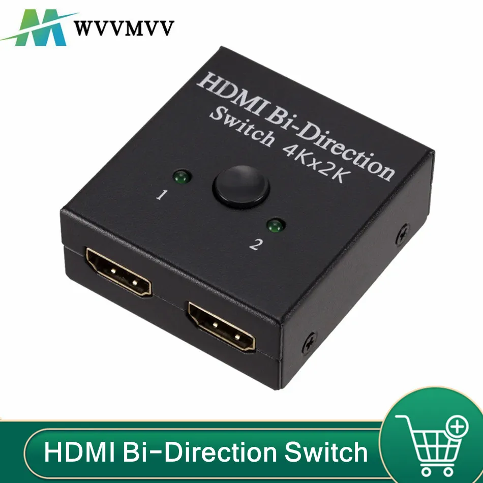 4K*2K HDMI-compatible Bi-Direction Switch 1x2 / 2x1 HDMI Switcher 2 Ports HDMI Splitter Adapter For PS4/3 TV Box Switcher