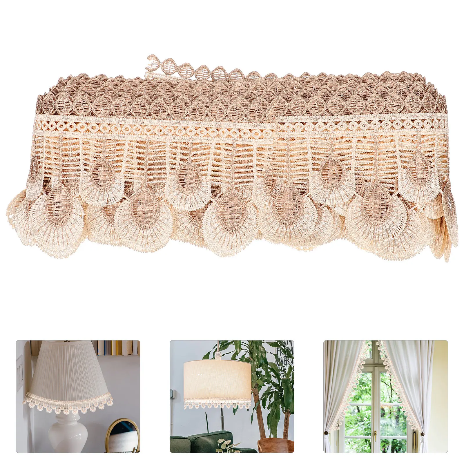 

1 Roll Polyester Silk Curtain Trim Ribbon DIY Decorative Edging for Curtains Valances Lamp Shades Roller Shades Home Decor