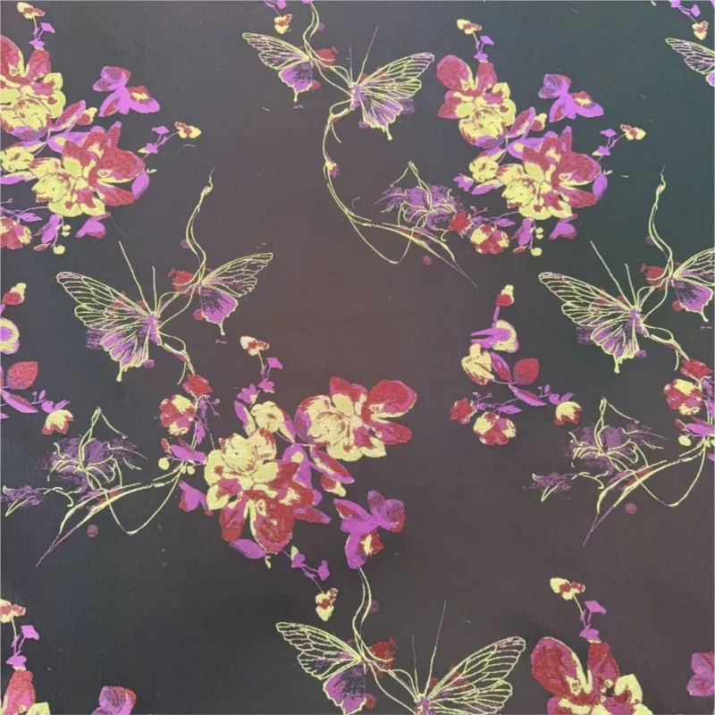 Textured relief flower color woven jacquard fabric waistcoat dress cheongsam evening gown throw pillow tea setting