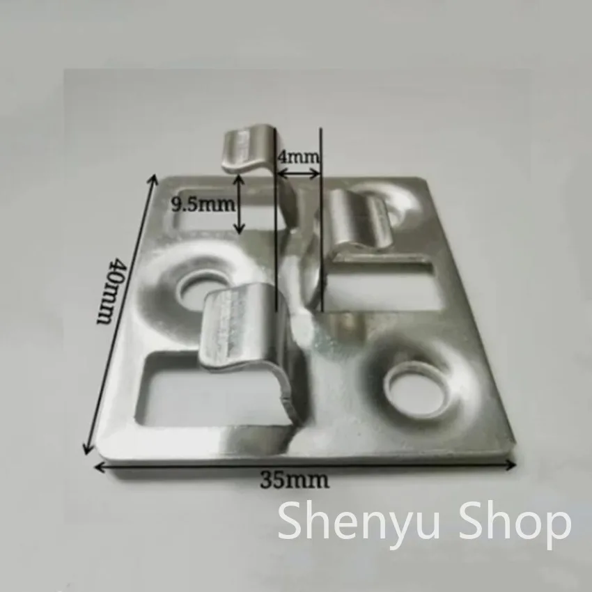 100Pcs 7-9mm Stainless Steel Square Hidden WPC Bamboo Decking Clip Bracket Fastener Outdoor Flooring Connector with Seam Buckle