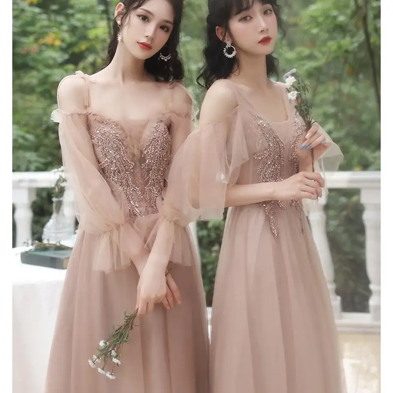 

Ele Long Maidsmaid Dr 2023 New Spring Faion Slimming Sister Gang Fairy Aosphere Best Friend Outfit Maidsmaid Gown