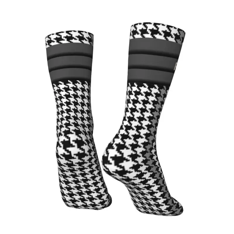 Houndstooth Recaros Patroon Heren Crew Sokken Unisex Schattige 3d Bedrukte Jurk Sokken