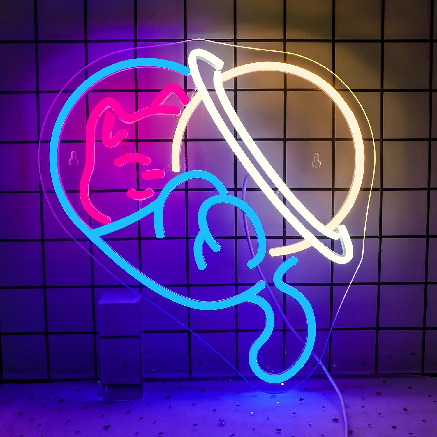 Astronaut Cat Planet Neon Sign Led Light Up Sign Room Decoration USB Dimmable Lamp For Bedroom Home Party Bar Club Nice Gift