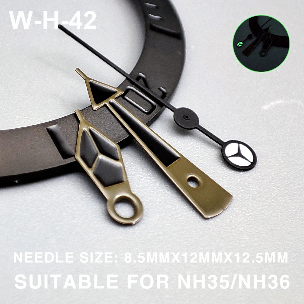 Green Luminous Watch Hands Pointer For NH36/NH35 Automatic Movement Modified 3Pin Needles Watches Accessories