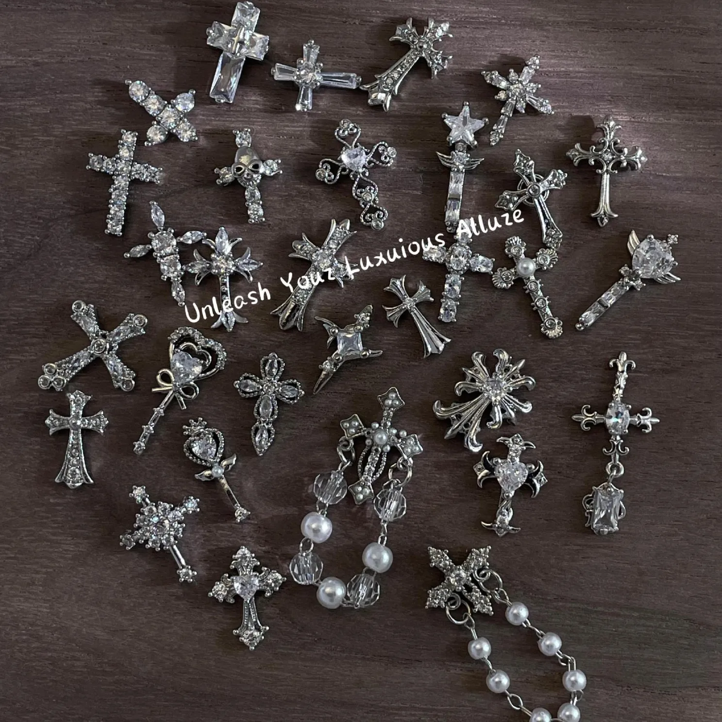 مسمار ريترو كروس كروكسين معدن متعدد المواصفات جيل للأظافر الديكور القوطية عين القط طلاء الأظافر لتقوم بها بنفسك لوازم فن الأظافر #1