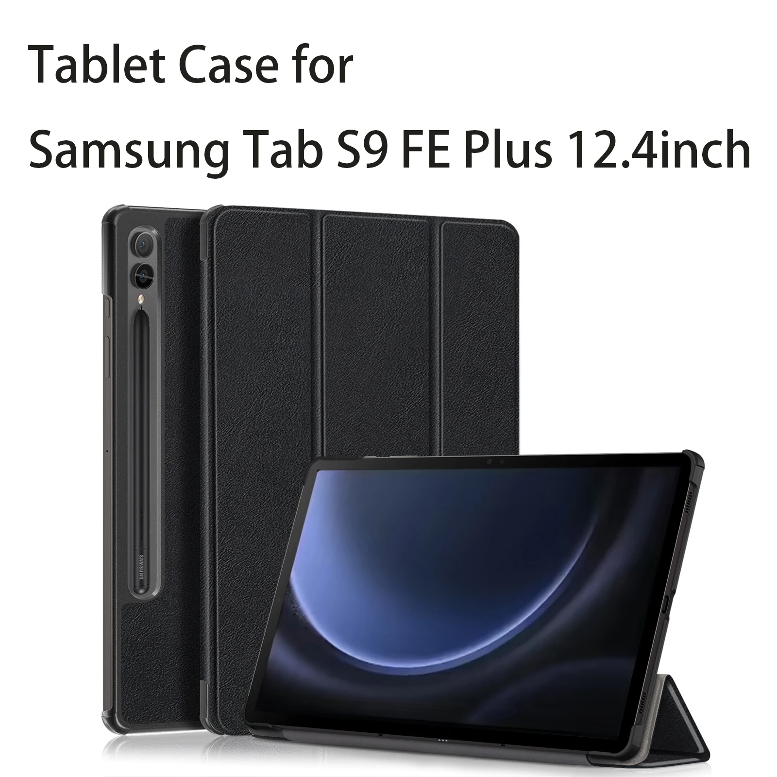 

Tablet Case for SamsungTabS9FEPlusSM-X610SM-616 Protective Cover SmartWake up function (PULeatherMaterial,ultraSlim,Shockproof)