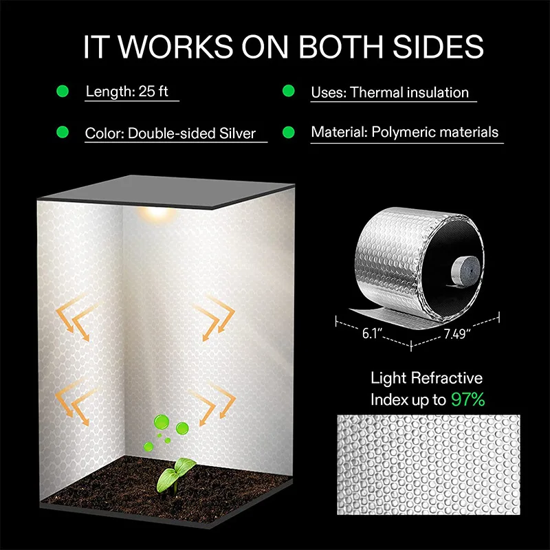 Spiral Insulation Bubble Film Reflective Foam Roll Heat Resistant Wrap for Pipe Faucet Attic Roof Air Conditioning Duct