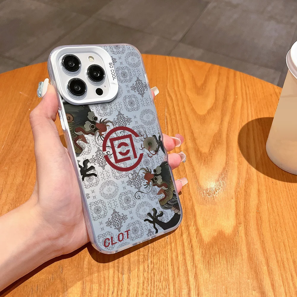 COOL C-CLOTES iPhone 12/11/13/14/15/16 Max/Pro/Plus/Mini対応 スマホケース シルバー lMDaserカラー カバー