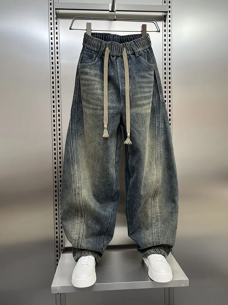 

Loose Straight Leg Men's Jeans Winter 2025 Harlan Wide Leg Casual American Sle Dad Pants Youth Wear Comfortable Denim Trousers