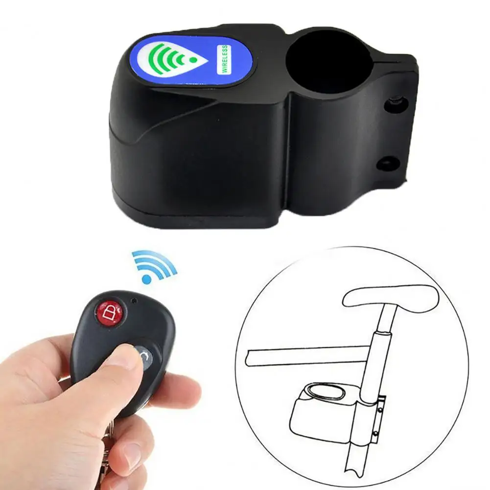 Bicycle Alarm Wireless Bike Alarm Remote Control Bicycle Sound Alert Mountain Bike Anti-Thef Security Alarm Lock Scooter Alarm