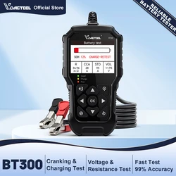 VDIAGTOOL BT300 5-3000 CCA  Car Battery Tester 6V 12V Automotive Charging Cranking Scanner Tools for Motorcycle Car Truck SUV