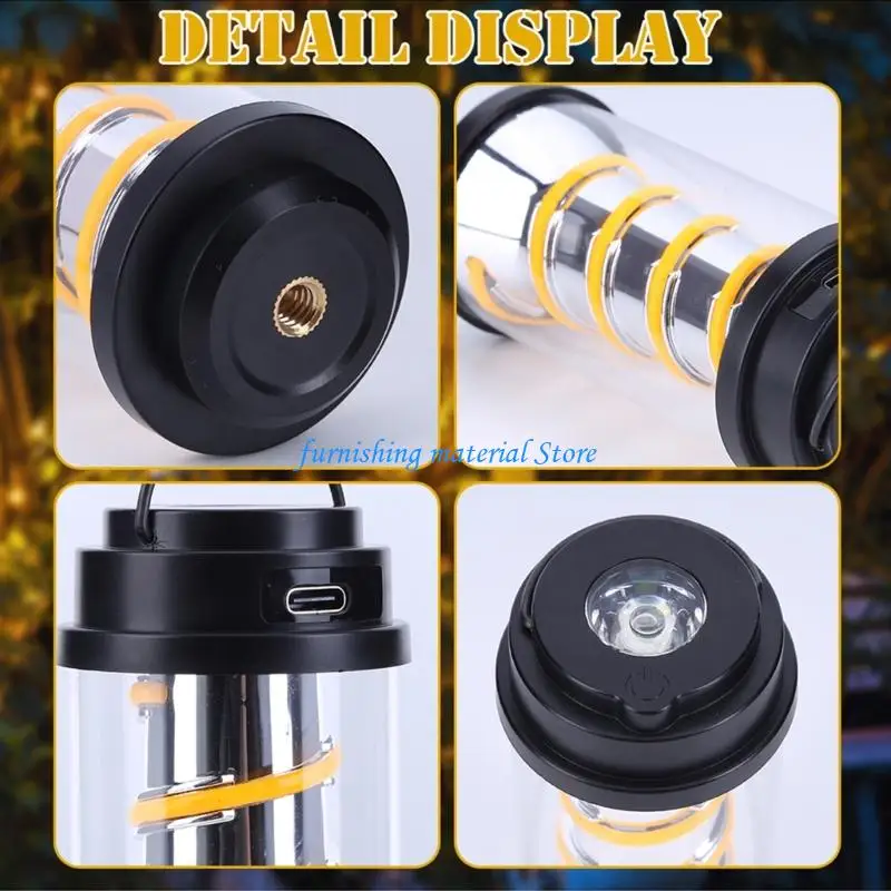 Y5GD Practical Camping Light with Adjustable Brightness 2000mAh Plastic Texture