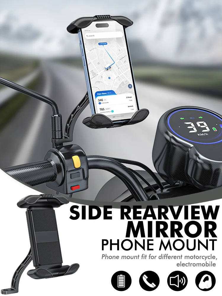 AliExpress NONE Rearview Mirror Handlebar Bicycle Riding Bracket Mountain Bike Cell Phone Holder Motorcycle Bracket Outdoor Navigation Universal