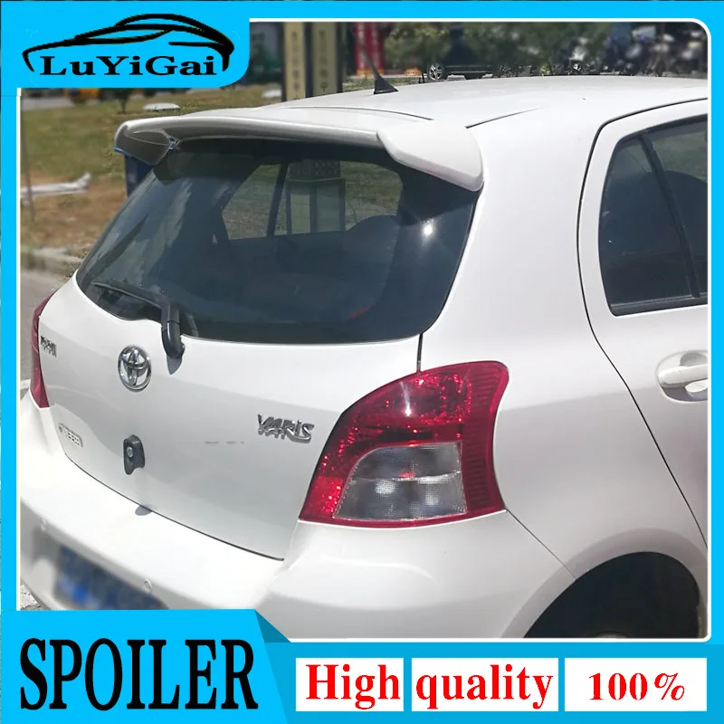 For Toyota Yaris Spoiler 2008 2009 2010 2011 Yaris RS Sport Spoiler ABS Material Car Rear Wing Primer Color Trunk Rear Spoiler