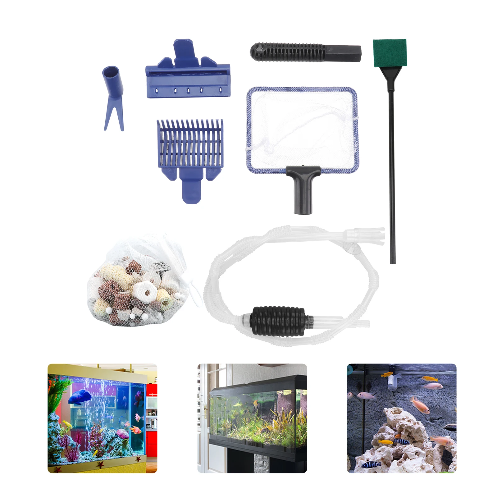 

Large Size Suction Air Pump for Fish Aquarium Cleaner Tool Gravel Washer Water Changer Suction Cup Easy Fix on Tank Pet Supplies