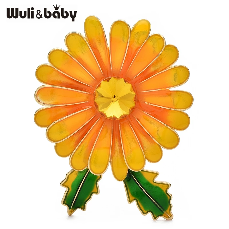 Wuli&baby Schöne Emaille Gänseblümchen Blumen Broschen 2-farbig Elegante Pflanzen Blumen Brosche Für Damen Kleidung Rucksack Pins Geschenke