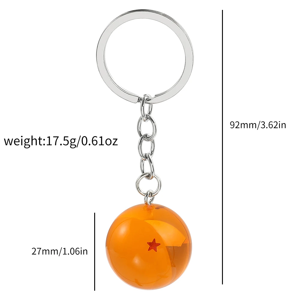 Anime Series 1-7 Stars Balls Z Stars Keychain Figures Toys Pendant Car Keyring Party Gifts Cosplay Props Accessories - view 2
