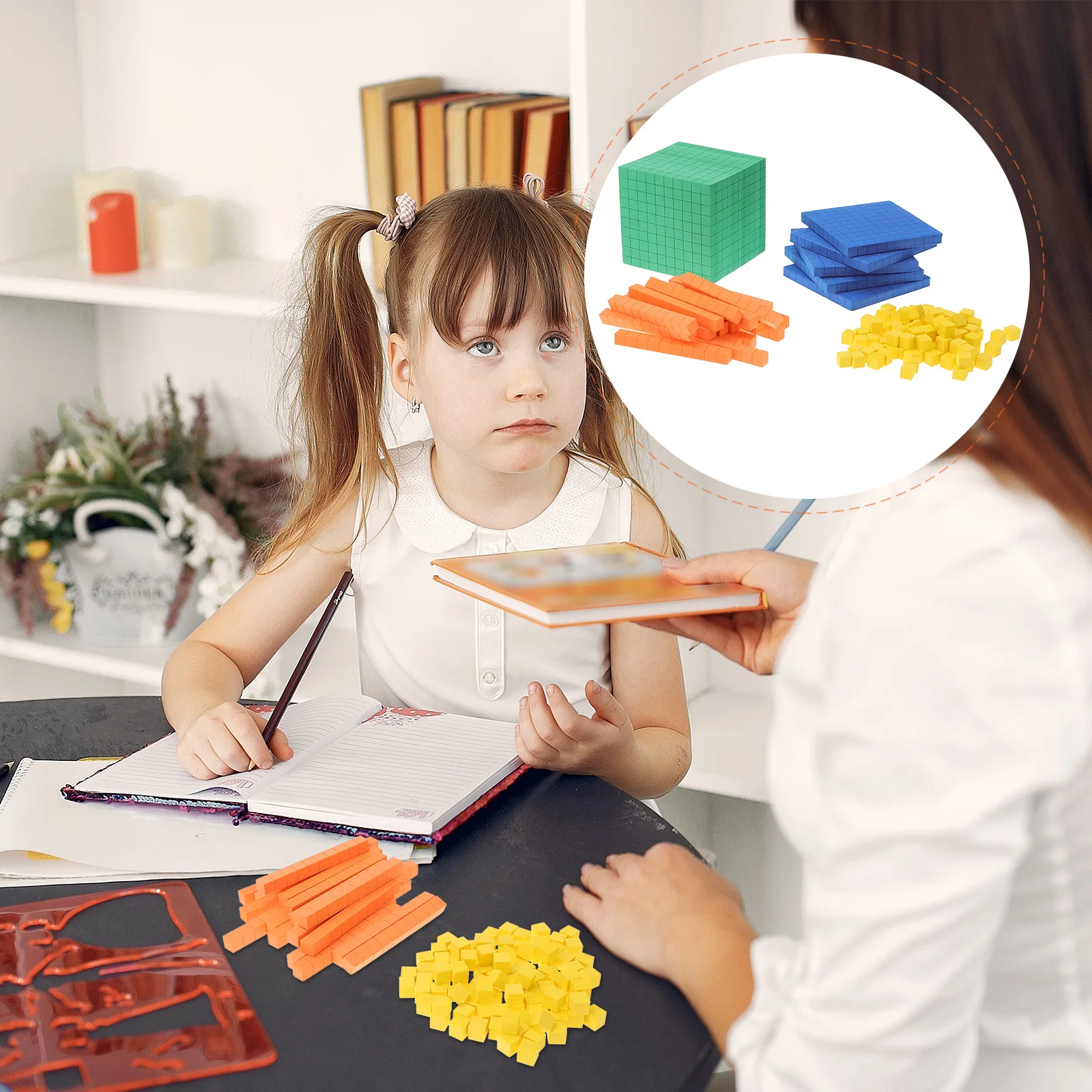 126pcs/Set Math Counting Cube Connector Building Toy Foam Blocks Learning Children Stack Toys Educational Learning Counting Toy