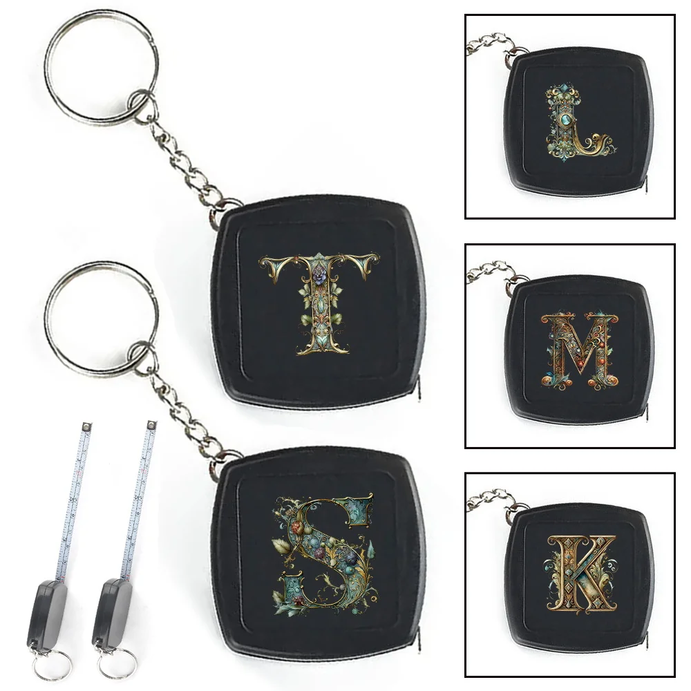 

Dual Scale Hard Shell Durable Metal Tape 2m Portable Plastics Tape Measure Durable Measuring Tool Graphic Letter Pattern