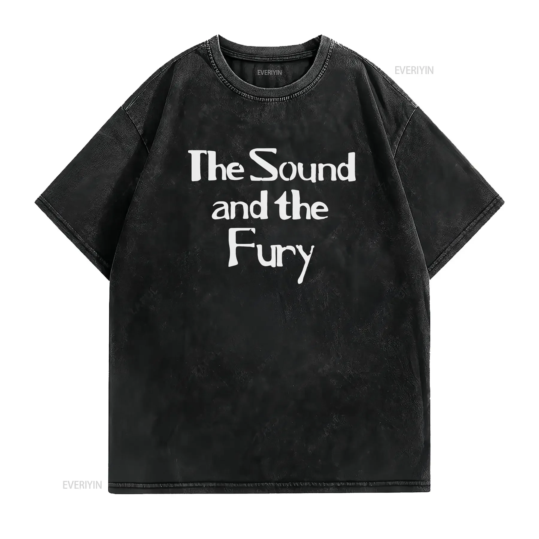 The Sound And Fury Ian Curtis Joy Division Black T Shirt New Order Vintage Style Music Merch vintage Washed