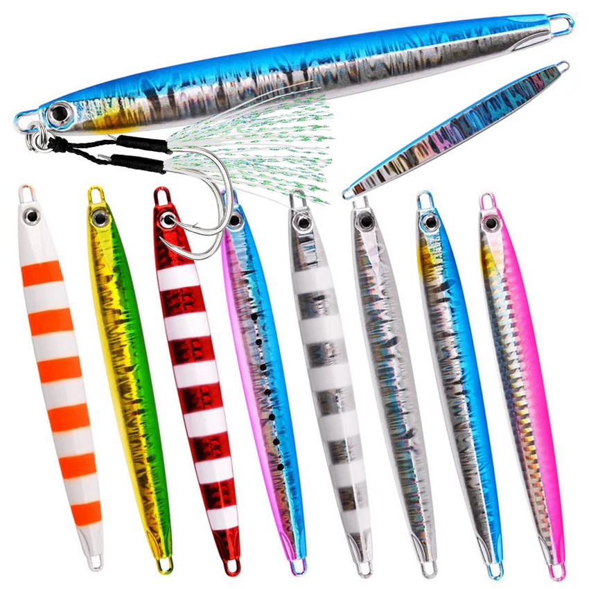 

7/8 шт. супер длинные металлические кастинговые приманки для рыбалки 60 г 80 г береговые приманки для джиггинга Pesca Spoon Jig морские приманки для морской рыбалки и морской рыбалки снасти