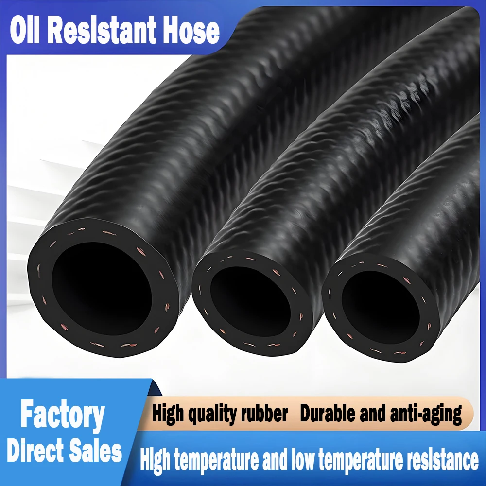 Tubo in gomma resistente all'olio NBR Automotive Moto Benzina Diesel Intercooler Tubo dell'acqua ID 4 5 6 8 10 12 14 16 19 20 22 25 mm