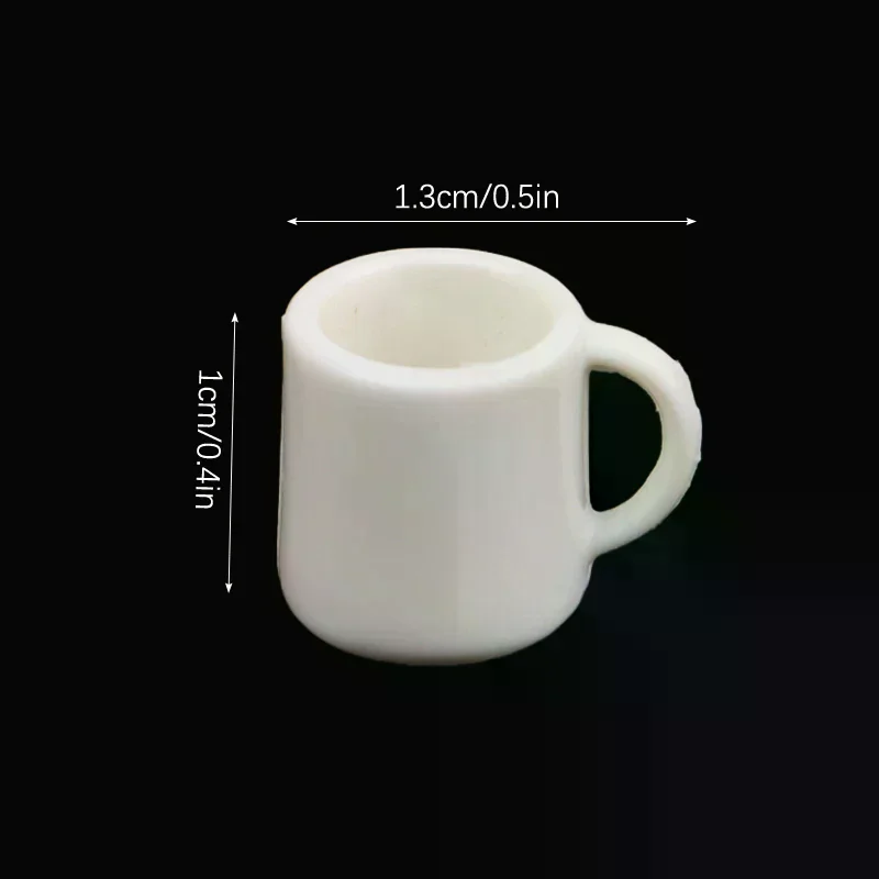 4 Teile/satz 1:12 Puppenhaus Miniatur Tasse Weiß Becher Wasser/Trinken Tasse Tee Tasse Modell Kinder Pretend Spielen Spielzeug Puppe haus Dekor Zubehör