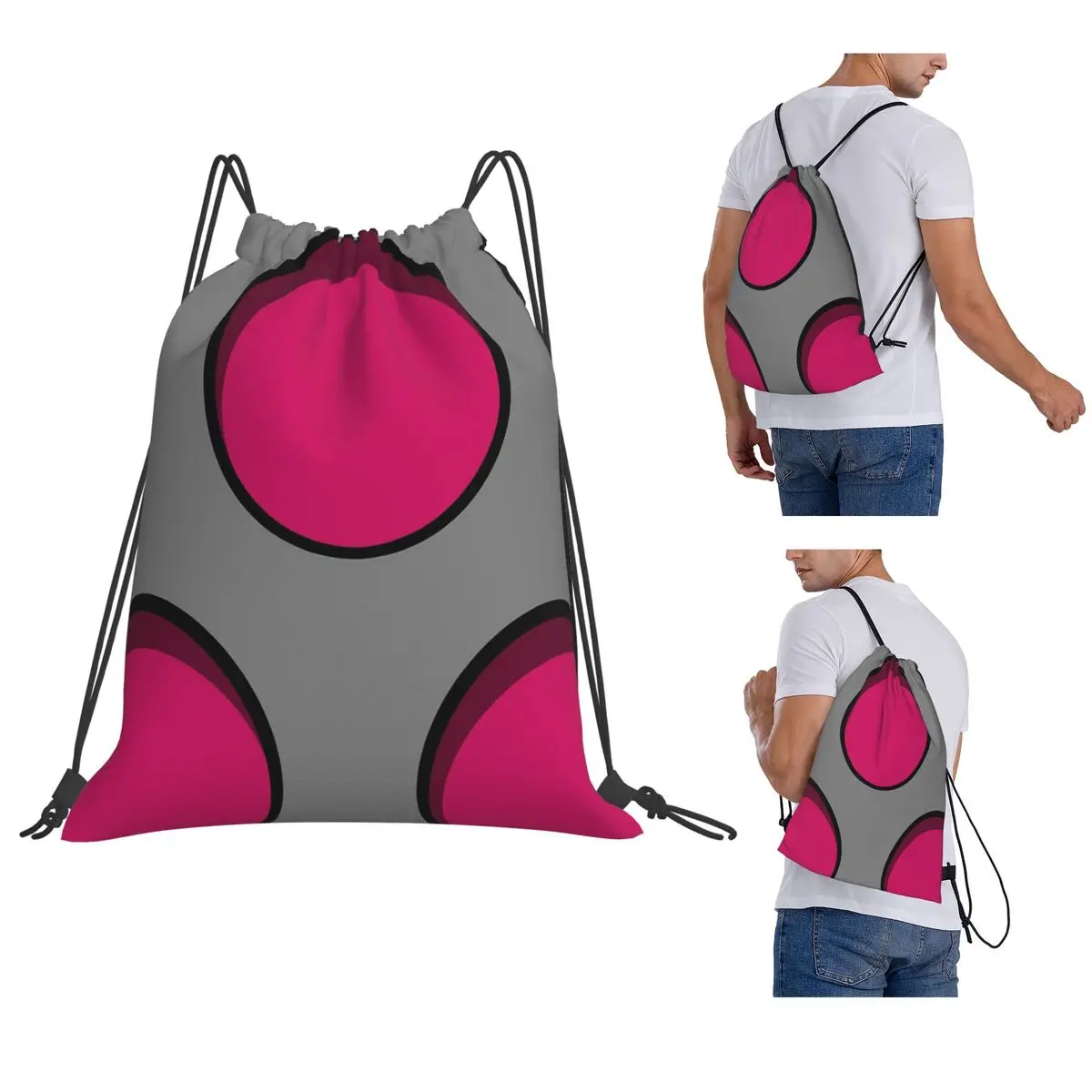 

Invader Zim PAK Backpacks Fashion Portable Drawstring Bundle Pocket Storage Bag Book Bags For Man Woman School