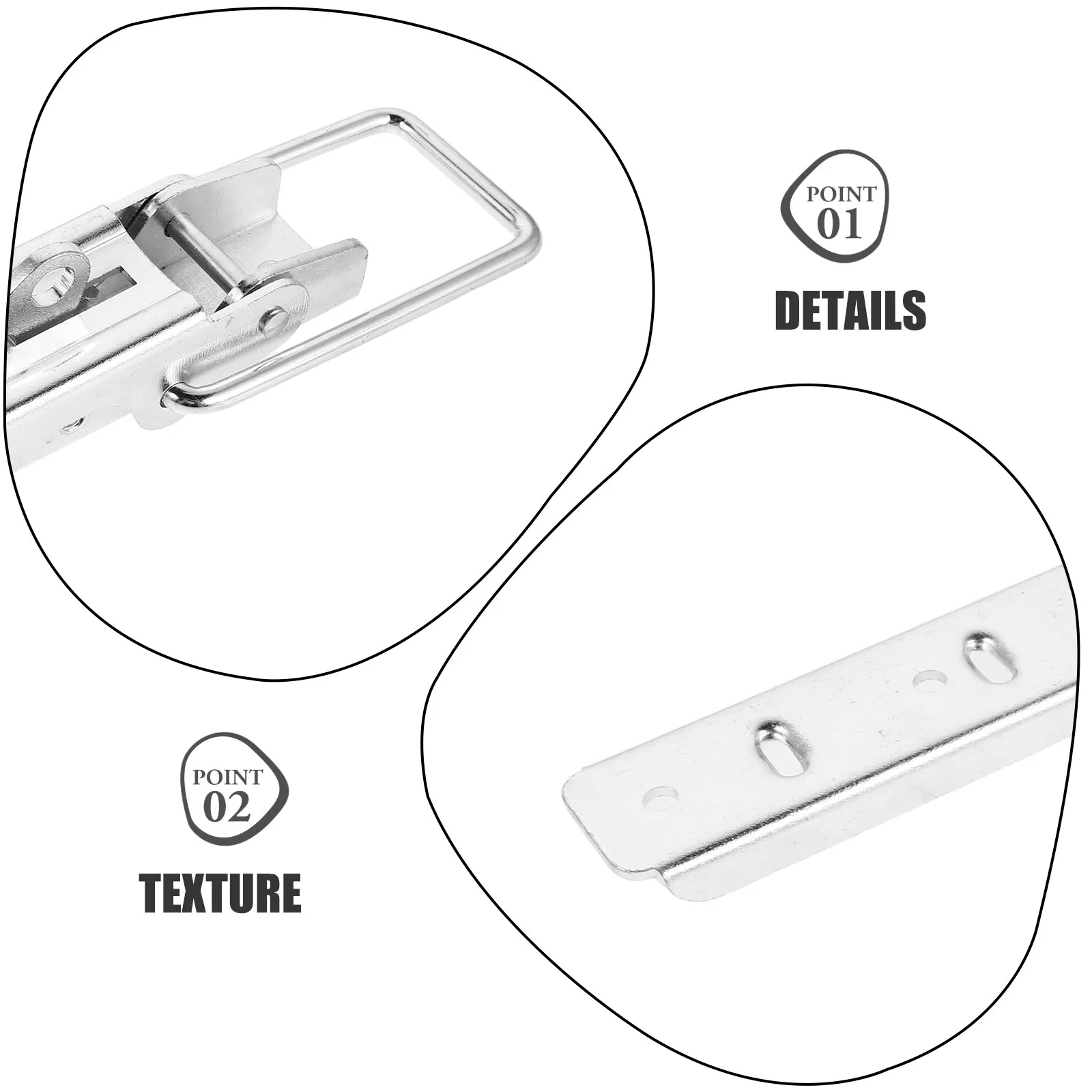 2Pcs Heavy Duty Industrial Toggle Latch Galvanized Iron Quick Release Pull Latch Toolbox Lock Replacement Cargo Door Lock Metal