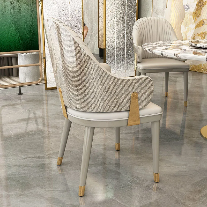 Ristoranti di lusso Sedie da pranzo moderne Casa Soggiorno Sedia da pranzo in pelle italiana Hotel Mobili occasionali Sillas Comedor