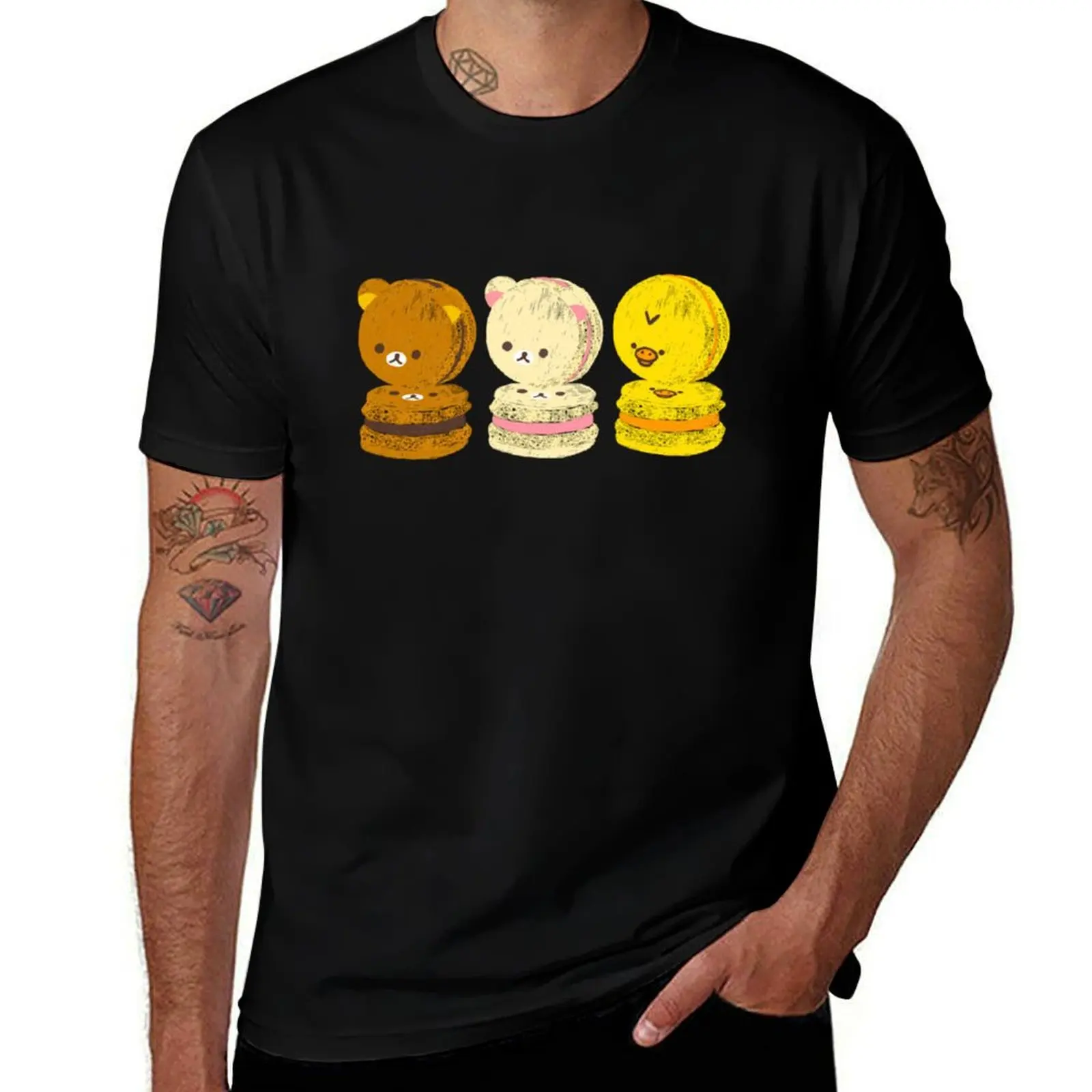 Rilakkuma Macarons T-Shirt Comfortable Work Wear Tee T-Shirt