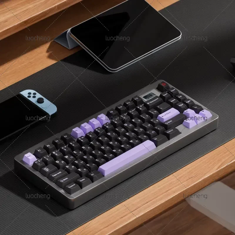 For Minimalist Black PBT Keycaps Full Set For 75 Wooting Wireless Mechanical Keyboards