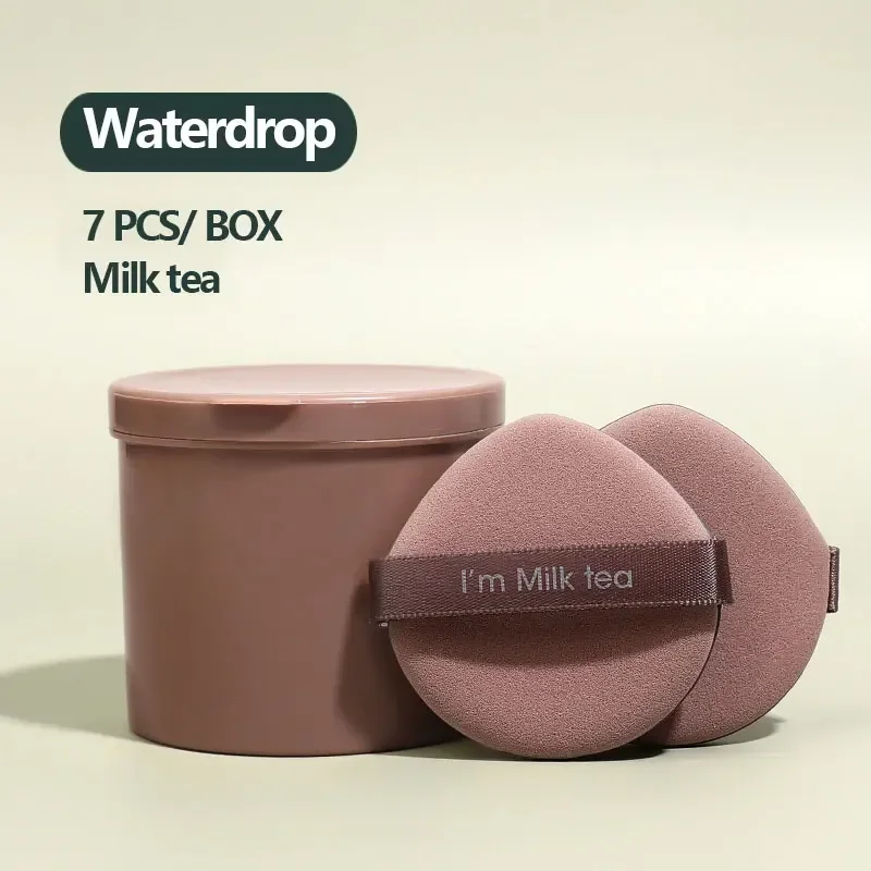 สตรอเบอร์รี่เครื่องสําอางค์พัฟชุดคู่ความงามผู้หญิงแต่งหน้าฟองน้ําเครื่องปั่น Make Up Powder เครื่องมือ 7 PCS แต่งหน้าเครื่องมือ