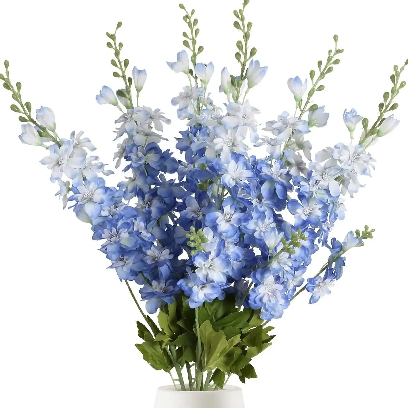 

Artificial New Flowers Delphinium Flower Branch Fake Leaf Wedding Decoration Outdoor DIY For Decorative Vase Accessories Bodas
