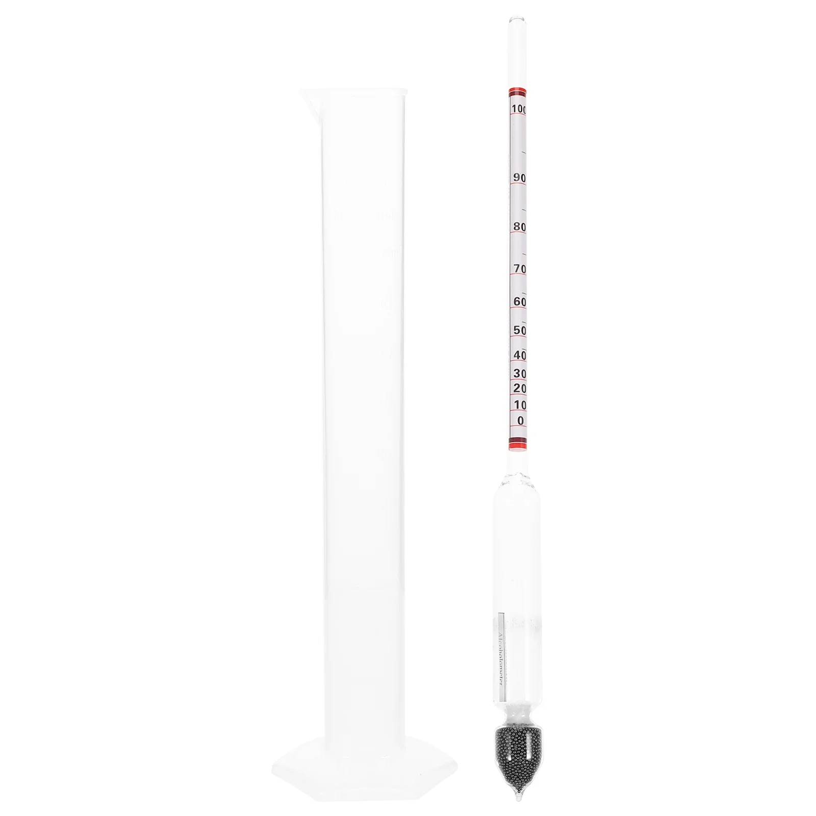 

Alcohol Density Meter Hydrometer Content Tester Graduated Cylinder Measuring Tools