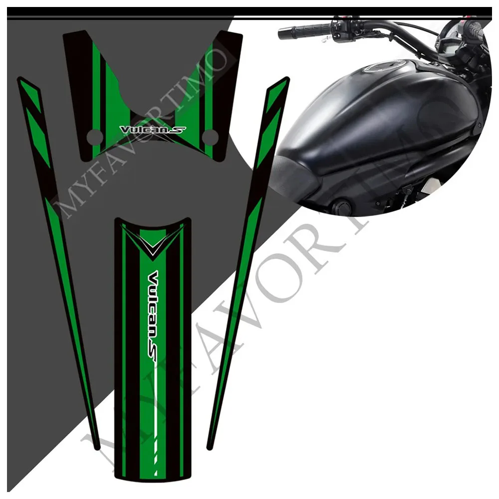 For Kawasaki VULCAN S 650 VN650 VULCANS Motorcycle Tank Pad Stickers Decals Oil Gas Fuel Protection Fairing Fender Windshield ﻿