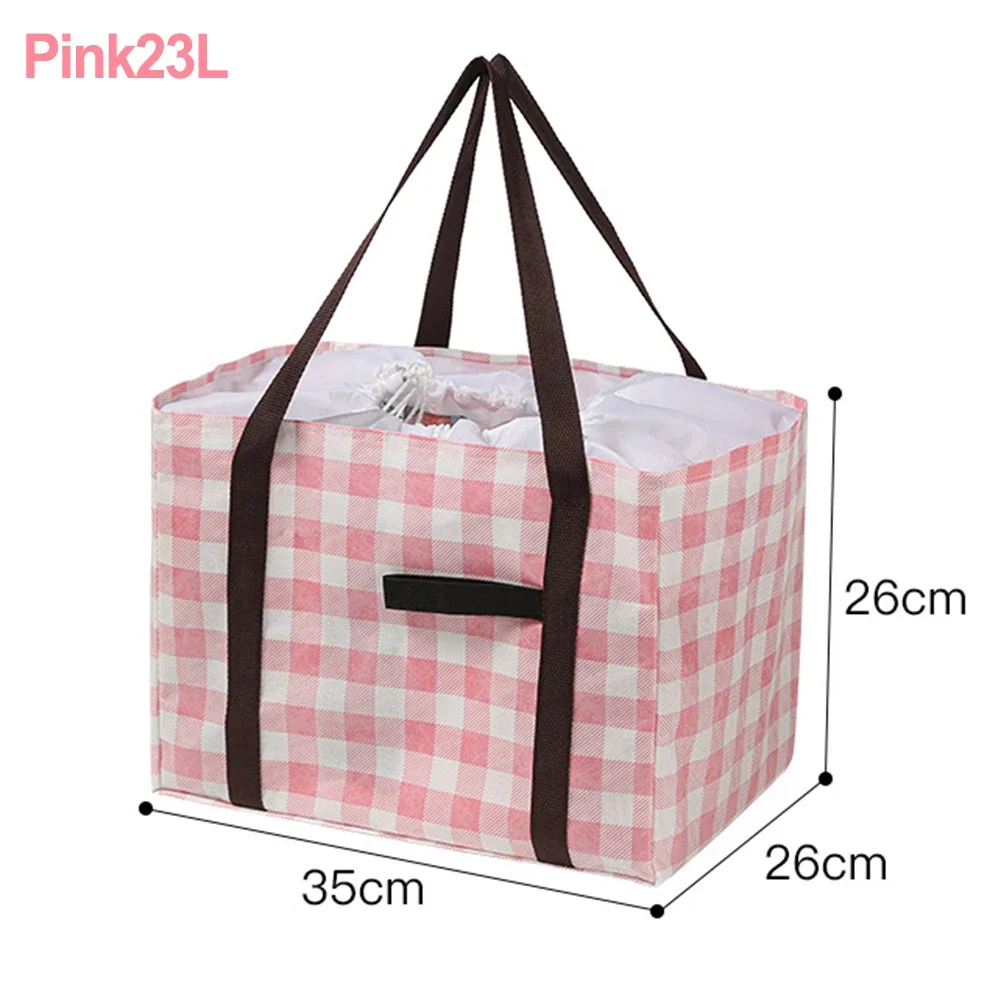 Bags Tote Insulation Bag Kitchen Tools 35x26x26cm AI Foil Green Insulated Cool Bag Laminated Non-woven Picnic Bags