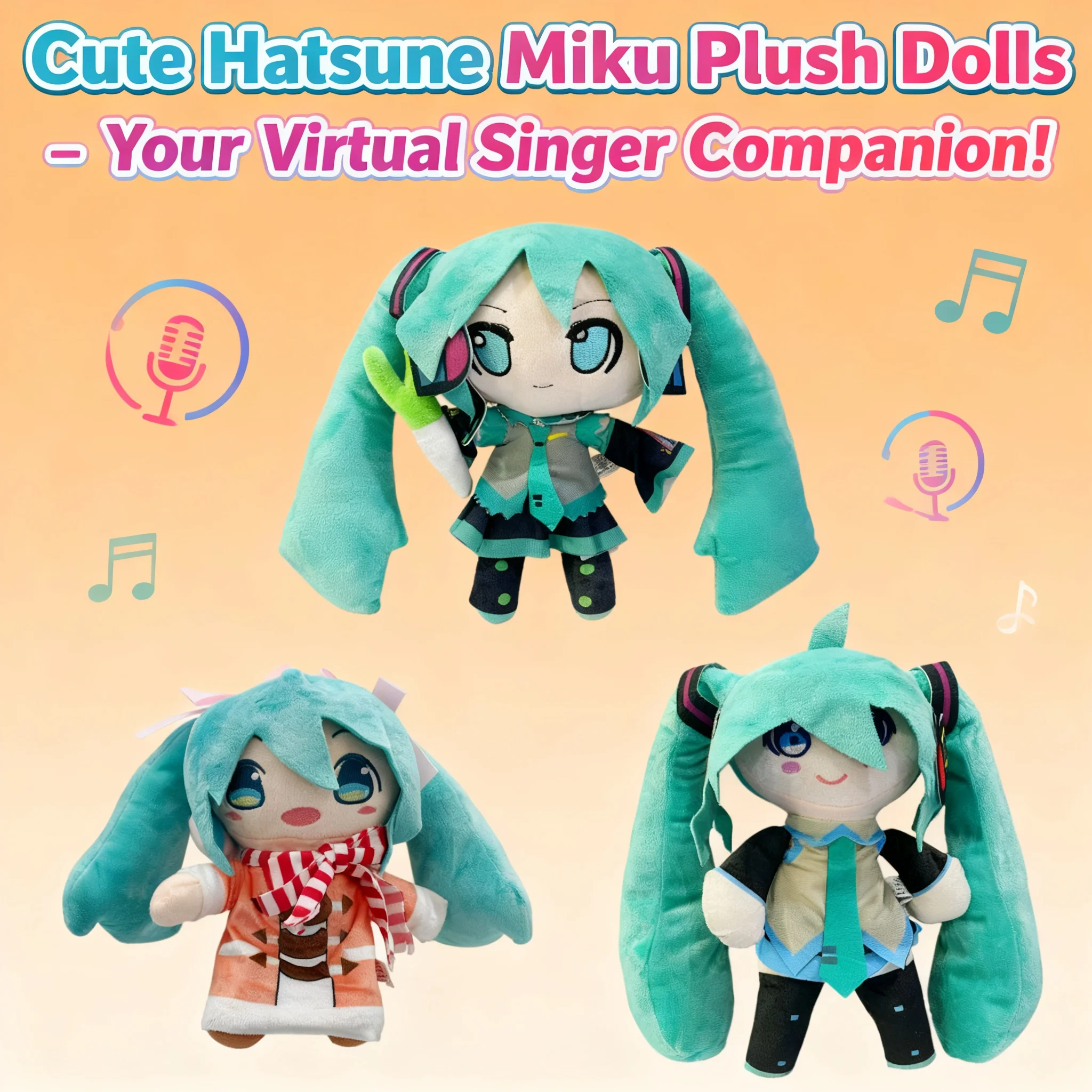 

Плюшевая кукла-персонаж аниме Мику в полный рост с зеленым луком, мягкая игрушка, приз для автомата-хватайки, готовый товар для трансграничной торговли