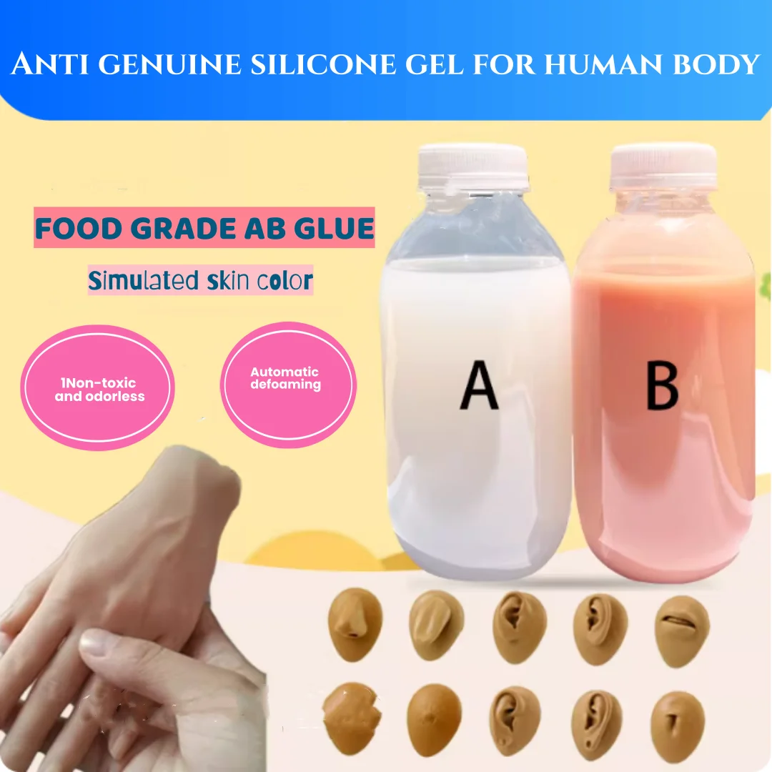 Film and television props, human body molds, silicone simulation skin tone, platinum silicone, food grade skin tone silicone, se