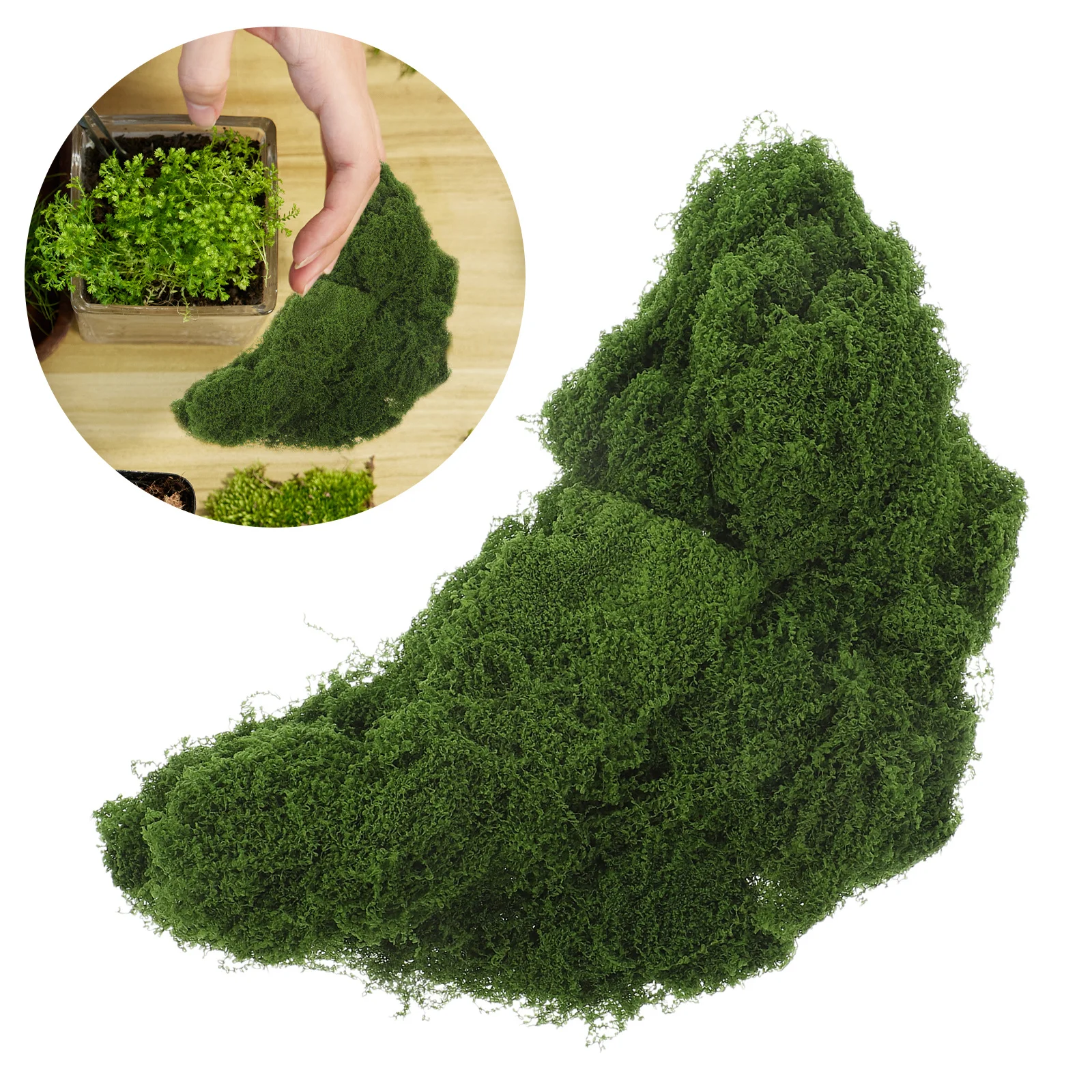 

1 Bag Nylon Faux Moss Decoration Realistic Moss Lawn for Bonsai Indoor Outdoor Garden Terrarium Plant Ornament