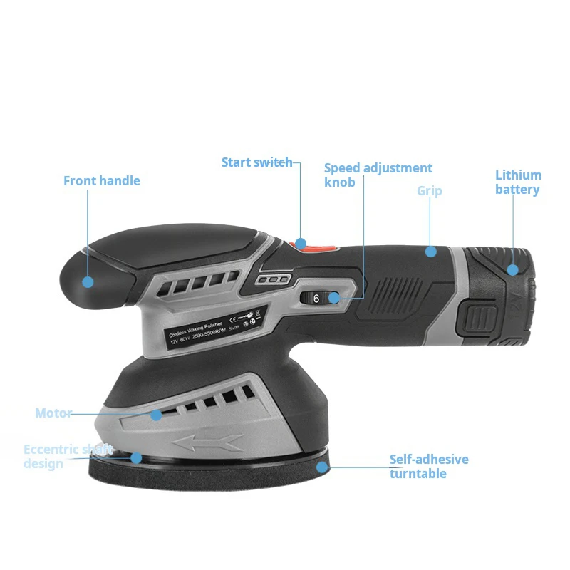 Lithium Electric Polishing Machine for Car Polishing, Waxing, Cleaning and Scratch Removal