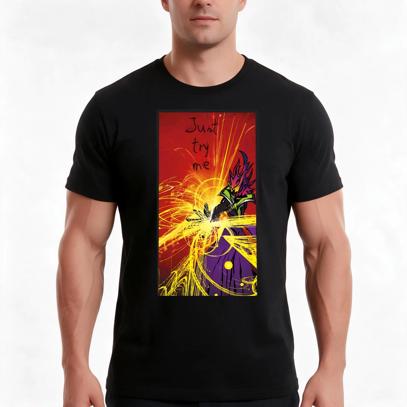 Fire elf T-Shirt, Summer Casual Cotton Tee, Oversized Streetwear Tops, Vintage Graphic Print, Loose Fit Short Sleeve