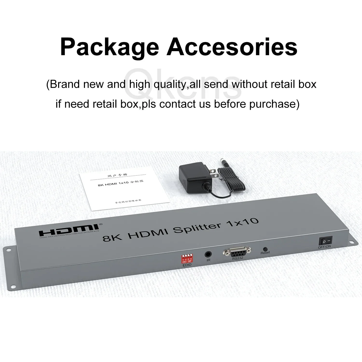 8K 60Hz 1x10 HDMI Splitter 1 in 10 Out HDMI Video Splitter Audio Video Converter 3D EDID Downscaling for DVD PS4 Camera PC To TV