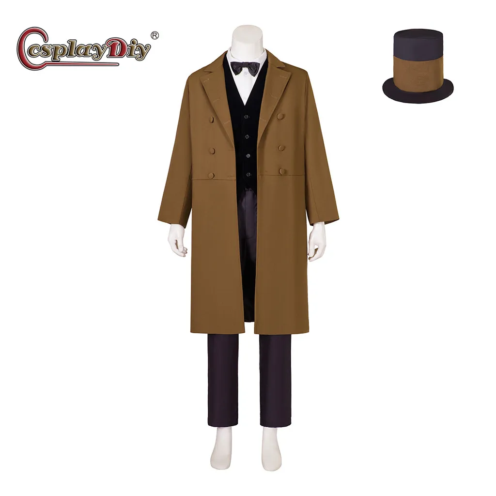 Movie Lincoln Cosplay Costume Historical President Lincoln Riding Habit Walking Suit Men's outfit with Stovepipe Hat Custom Made