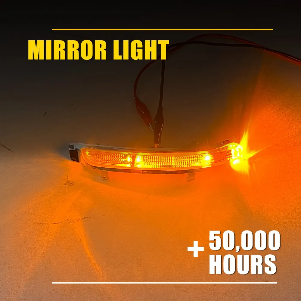 1Pc Right Amber Side Mirror Puddle Light LED Kit For Skoda Octavia 2008-2013 Superb 2008-2015 Car Mirror Lamp 3T0949102